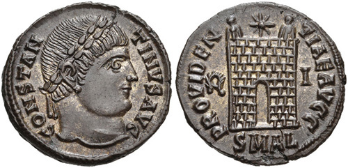 constantine ist the great roman coin follis